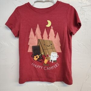 Cat & Jack Red 'Happy Campers' Graphic Short-Sleeve Tee
